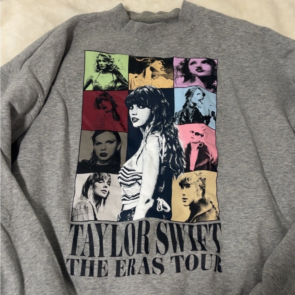 Taylor Swift The Eras Tour Gray Sweatshirt